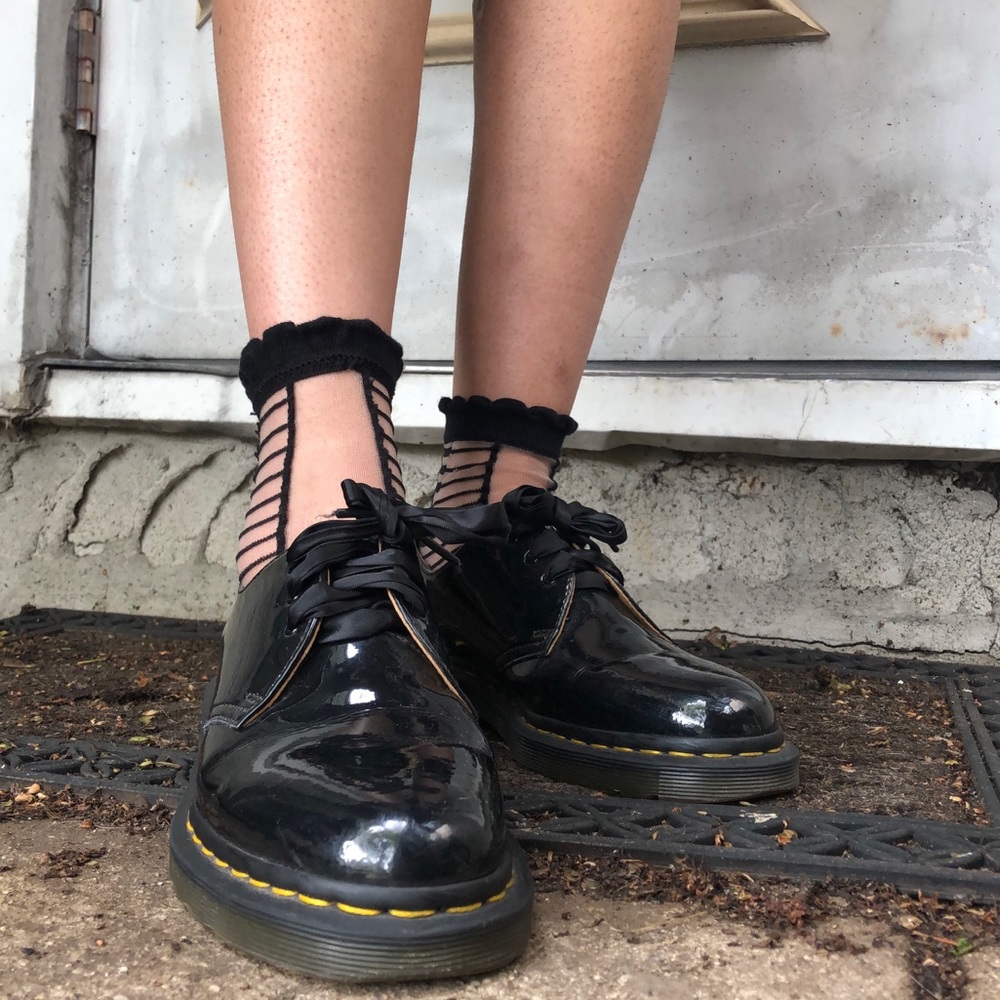 Dr Martens Black Patent Classic Shoes